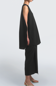V-neck SET UP - BLACK