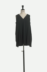 V-neck SET UP - BLACK