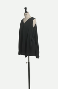 V-neck SET UP - BLACK